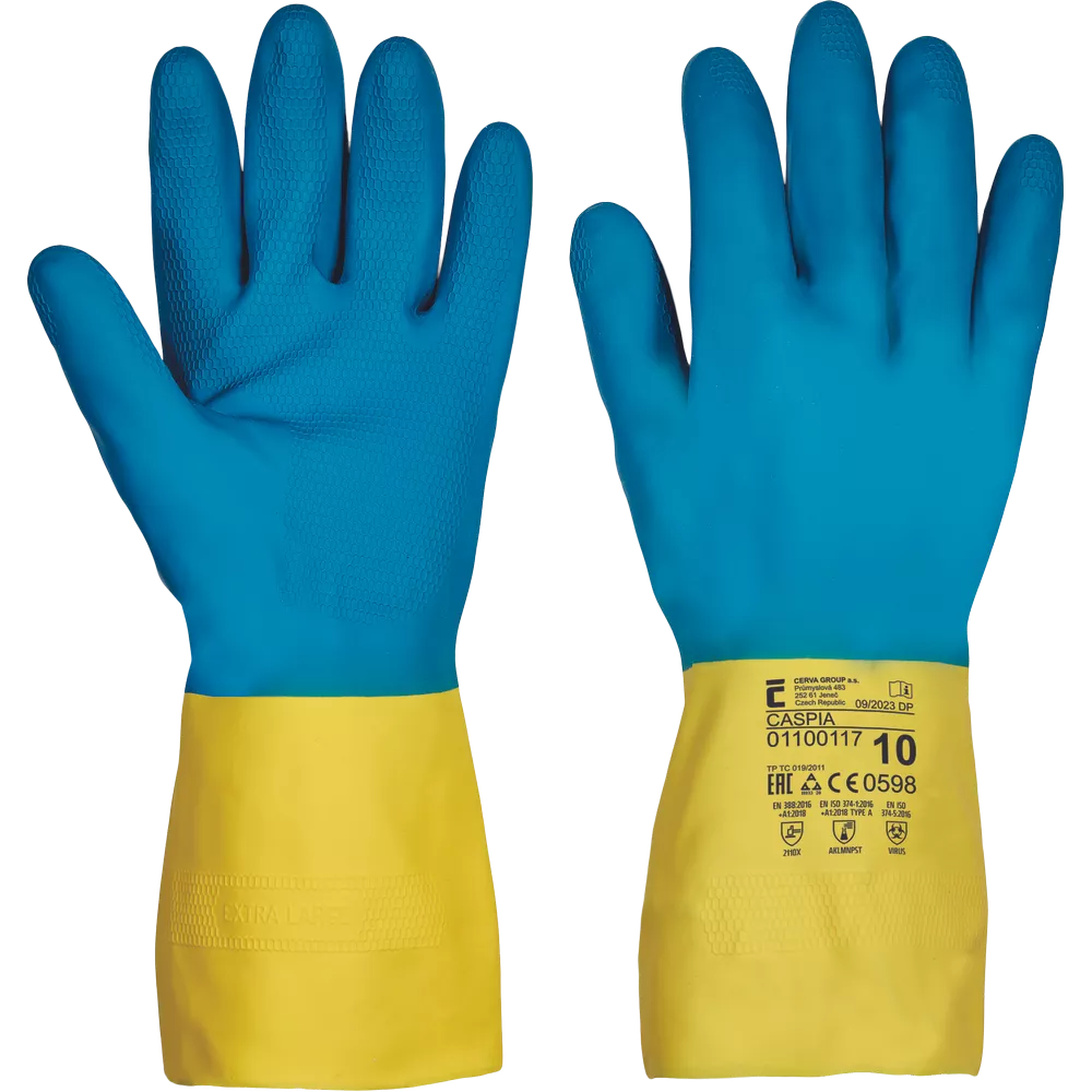 CASPIA latex/neopren vegyszerálló kesztyű